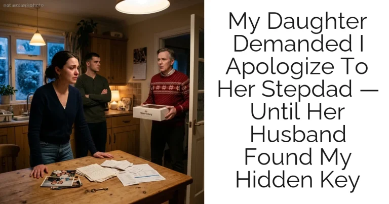 My Daughter Demanded I Apologize To Her Stepdad — Until Her Husband Found My Hidden Key