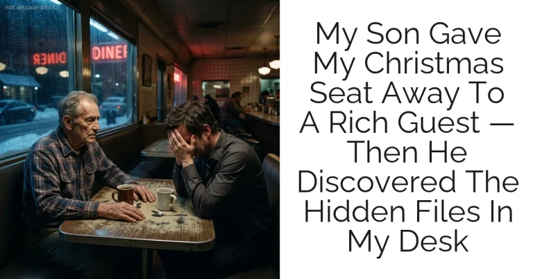 My Son Gave My Christmas Seat Away To A Rich Guest — Then He Discovered The Hidden Files In My Desk