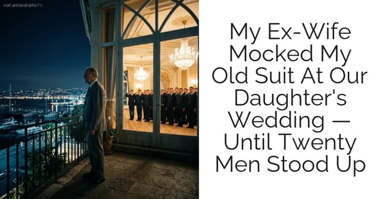 My Ex-Wife Mocked My Old Suit At Our Daughter's Wedding — Until Twenty Men Stood Up