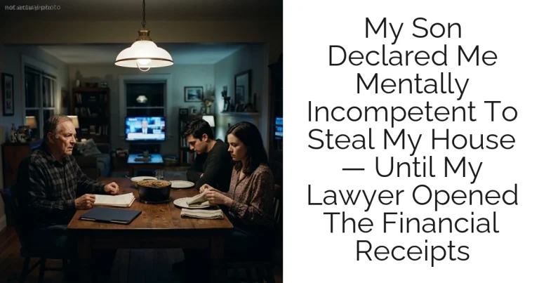 My Son Declared Me Mentally Incompetent To Steal My House — Until My Lawyer Opened The Financial Receipts