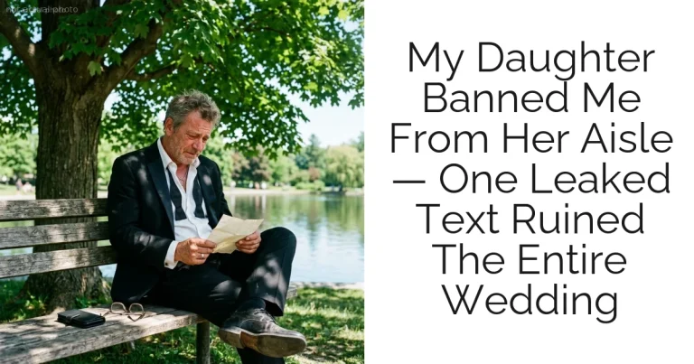 My Daughter Banned Me From Her Aisle — One Leaked Text Ruined The Entire Wedding