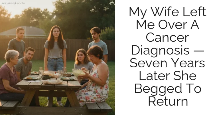 My Wife Left Me Over A Cancer Diagnosis — Seven Years Later She Begged To Return