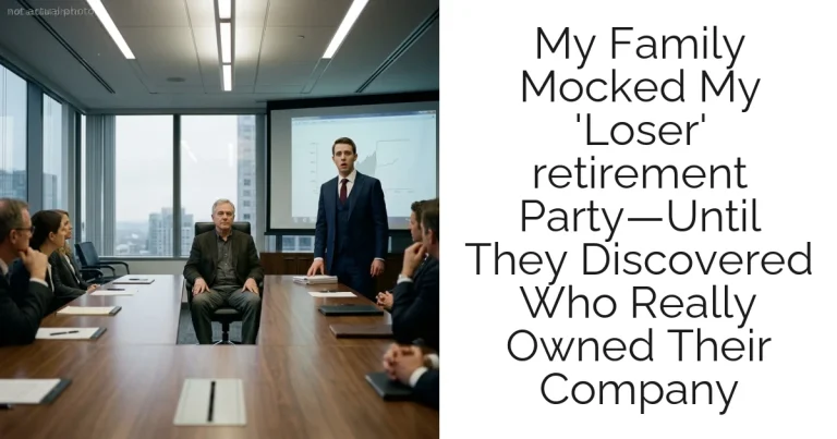 My Family Mocked My 'Loser' retirement Party—Until They Discovered Who Really Owned Their Company