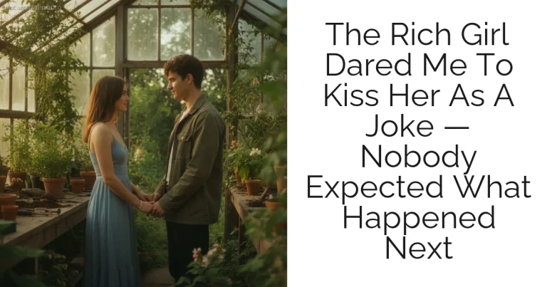 The Rich Girl Dared Me To Kiss Her As A Joke — Nobody Expected What Happened Next