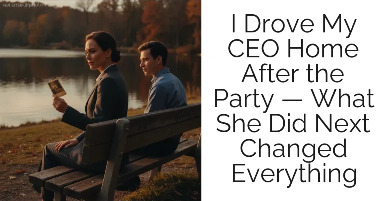 I Drove My CEO Home After the Party — What She Did Next Changed Everything