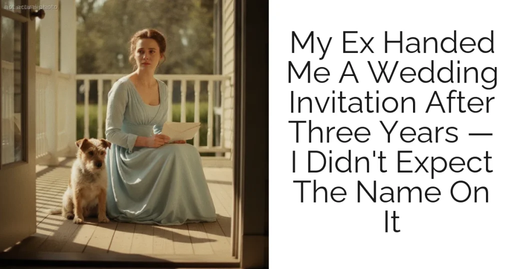 My Ex Handed Me A Wedding Invitation After Three Years — I Didn't Expect The Name On It