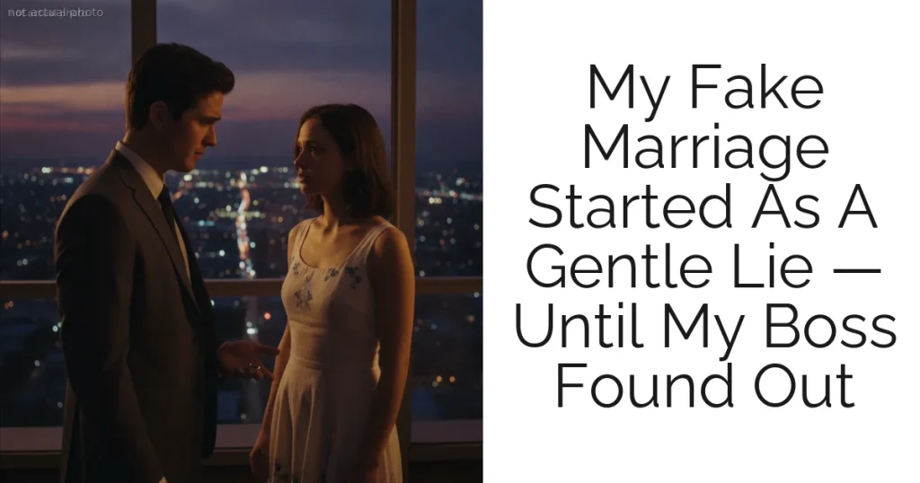 My Fake Marriage Started As A Gentle Lie — Until My Boss Found Out