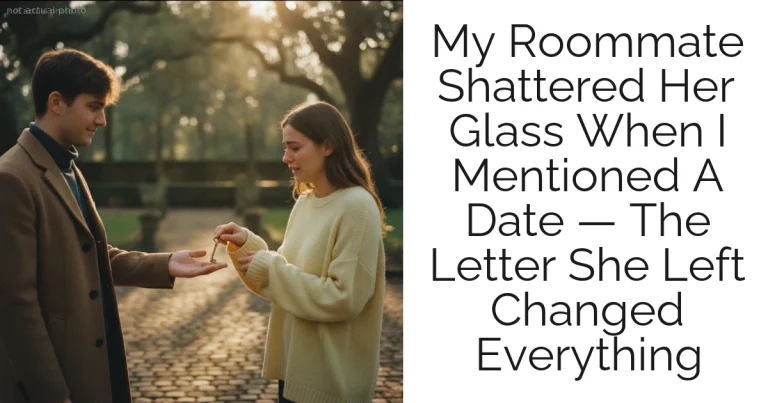 My Roommate Shattered Her Glass When I Mentioned A Date — The Letter She Left Changed Everything