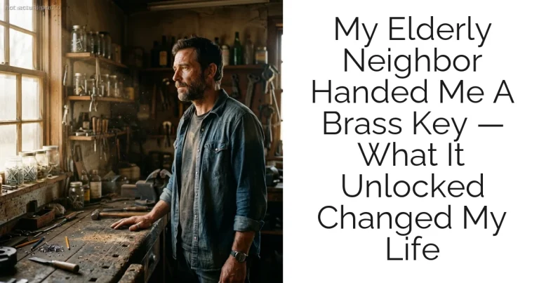 My Elderly Neighbor Handed Me A Brass Key — What It Unlocked Changed My Life