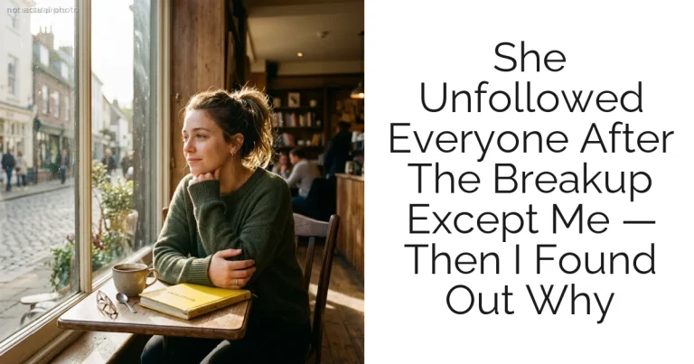 She Unfollowed Everyone After The Breakup Except Me — Then I Found Out Why