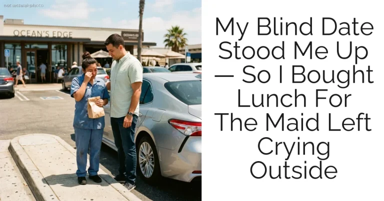 My Blind Date Stood Me Up — So I Bought Lunch For The Maid Left Crying Outside