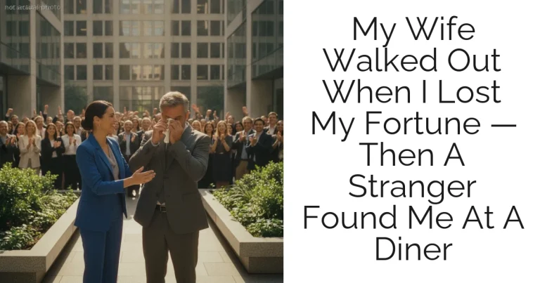 My Wife Walked Out When I Lost My Fortune — Then A Stranger Found Me At A Diner