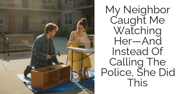 My Neighbor Caught Me Watching Her—And Instead Of Calling The Police, She Did This
