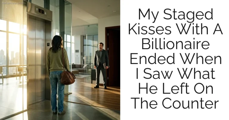My Staged Kisses With A Billionaire Ended When I Saw What He Left On The Counter