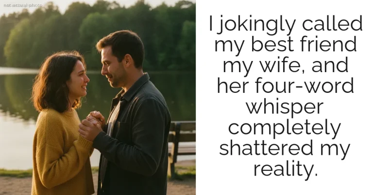 I jokingly called my best friend my wife, and her four-word whisper completely shattered my reality.