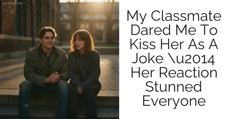 My Classmate Dared Me To Kiss Her As A Joke u2014 Her Reaction Stunned Everyone