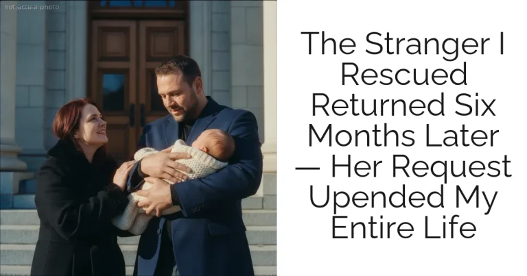 The Stranger I Rescued Returned Six Months Later — Her Request Upended My Entire Life