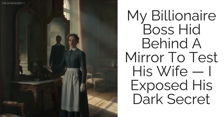 My Billionaire Boss Hid Behind A Mirror To Test His Wife — I Exposed His Dark Secret