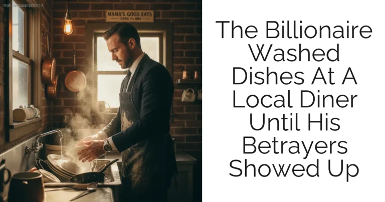 The Billionaire Washed Dishes At A Local Diner Until His Betrayers Showed Up