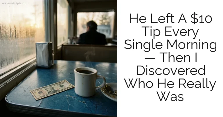 He Left A $10 Tip Every Single Morning — Then I Discovered Who He Really Was