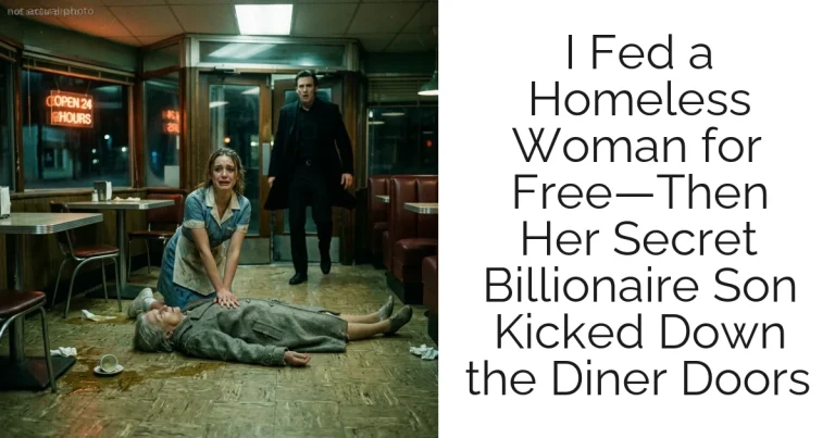 I Fed a Homeless Woman for Free—Then Her Secret Billionaire Son Kicked Down the Diner Doors