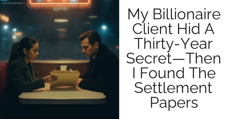 My Billionaire Client Hid A Thirty-Year Secret—Then I Found The Settlement Papers