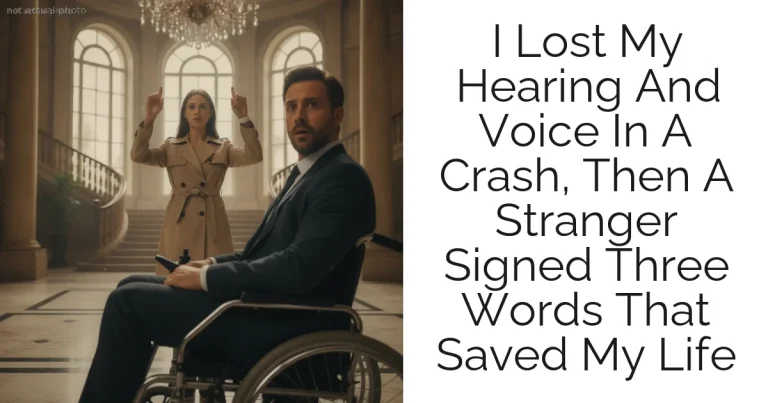 I Lost My Hearing And Voice In A Crash, Then A Stranger Signed Three Words That Saved My Life