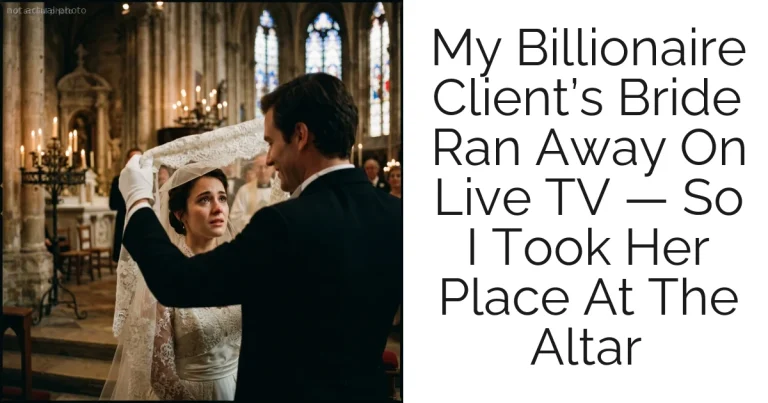My Billionaire Client’s Bride Ran Away On Live TV — So I Took Her Place At The Altar