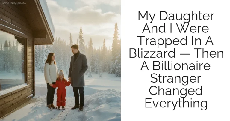 My Daughter And I Were Trapped In A Blizzard — Then A Billionaire Stranger Changed Everything