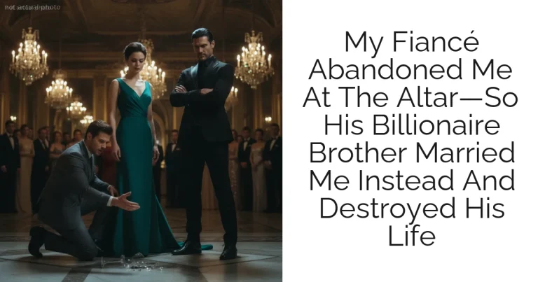 My Fiancé Abandoned Me At The Altar—So His Billionaire Brother Married Me Instead And Destroyed His Life