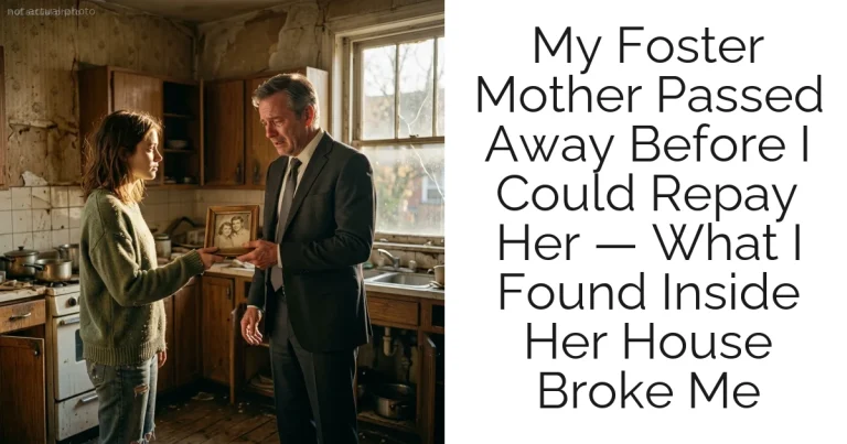 My Foster Mother Passed Away Before I Could Repay Her — What I Found Inside Her House Broke Me
