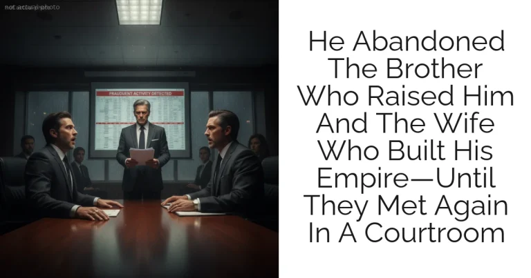 He Abandoned The Brother Who Raised Him And The Wife Who Built His Empire—Until They Met Again In A Courtroom