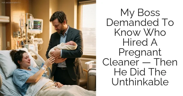My Boss Demanded To Know Who Hired A Pregnant Cleaner — Then He Did The Unthinkable