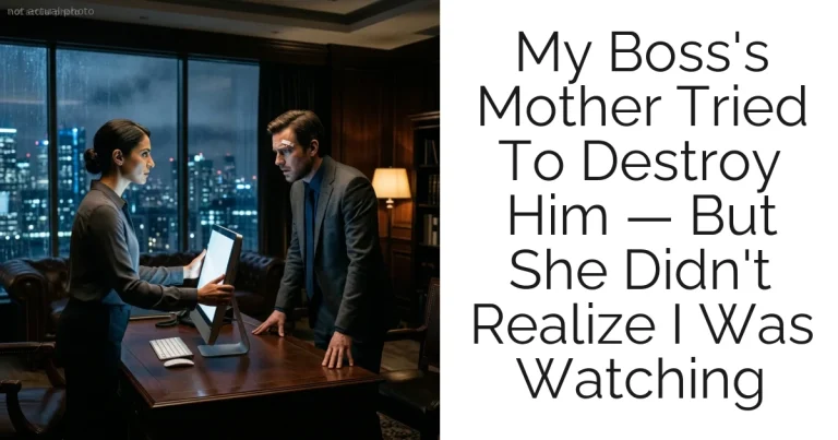 My Boss's Mother Tried To Destroy Him — But She Didn't Realize I Was Watching