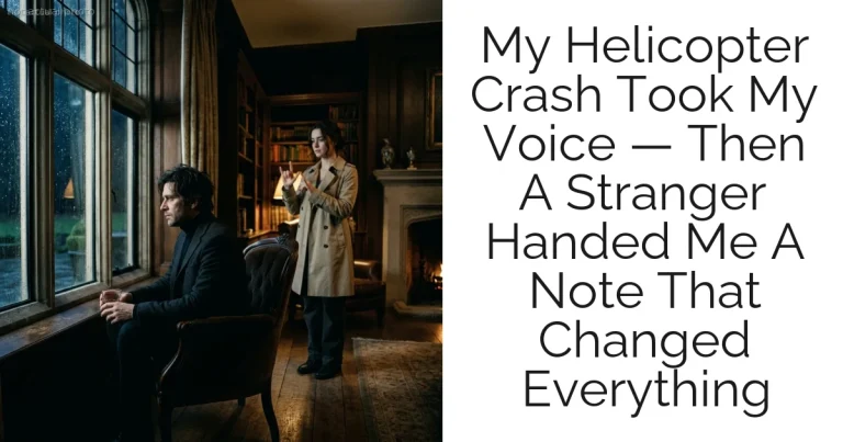 My Helicopter Crash Took My Voice — Then A Stranger Handed Me A Note That Changed Everything
