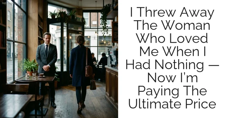 I Threw Away The Woman Who Loved Me When I Had Nothing — Now I’m Paying The Ultimate Price