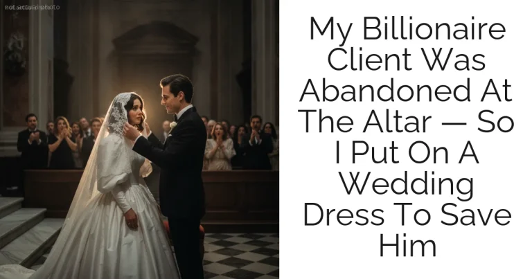 My Billionaire Client Was Abandoned At The Altar — So I Put On A Wedding Dress To Save Him