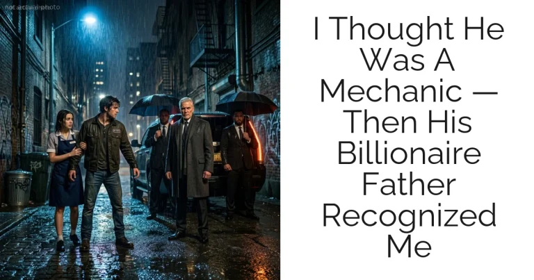 I Thought He Was A Mechanic — Then His Billionaire Father Recognized Me