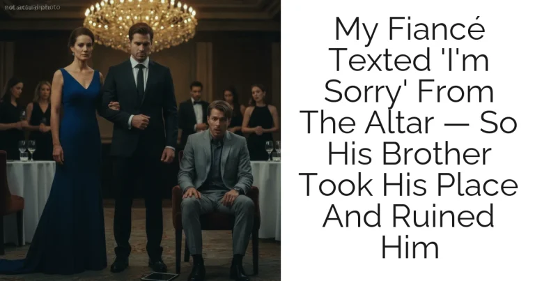 My Fiancé Texted 'I'm Sorry' From The Altar — So His Brother Took His Place And Ruined Him