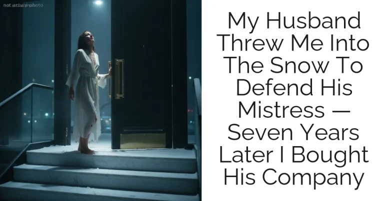 My Husband Threw Me Into The Snow To Defend His Mistress — Seven Years Later I Bought His Company
