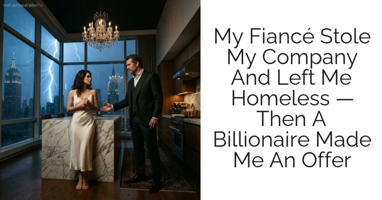 My Fiancé Stole My Company And Left Me Homeless — Then A Billionaire Made Me An Offer