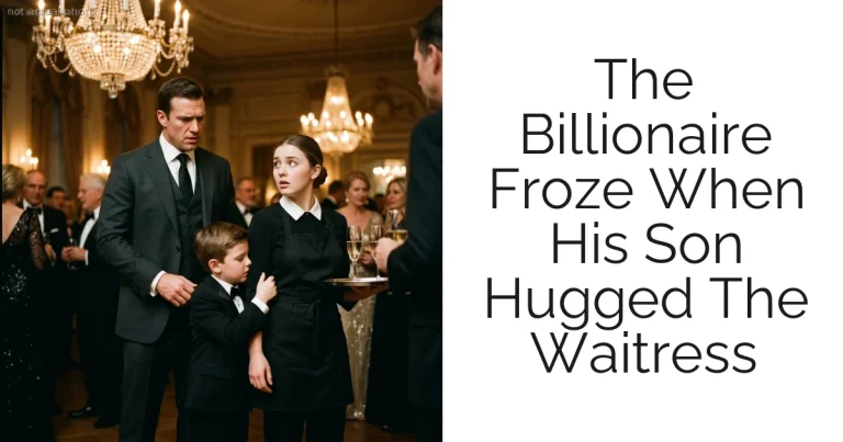 The Billionaire Froze When His Son Hugged The Waitress