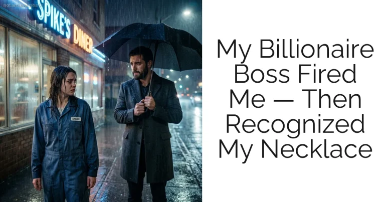 My Billionaire Boss Fired Me — Then Recognized My Necklace