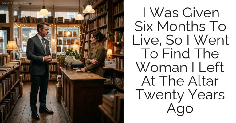 I Was Given Six Months To Live, So I Went To Find The Woman I Left At The Altar Twenty Years Ago