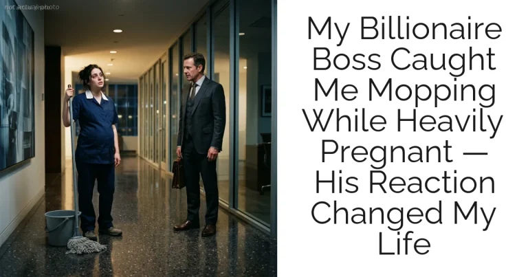 My Billionaire Boss Caught Me Mopping While Heavily Pregnant — His Reaction Changed My Life