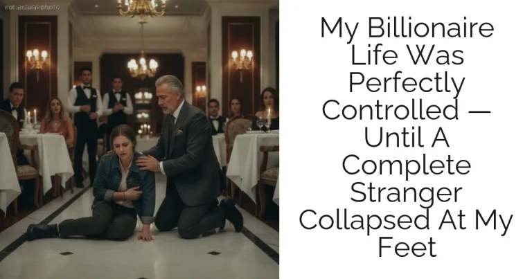 My Billionaire Life Was Perfectly Controlled — Until A Complete Stranger Collapsed At My Feet