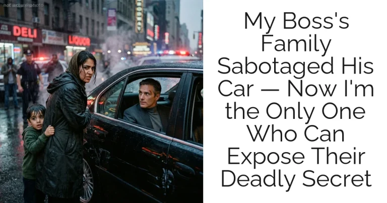 My Boss's Family Sabotaged His Car — Now I'm the Only One Who Can Expose Their Deadly Secret