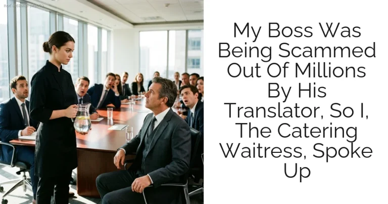 My Boss Was Being Scammed Out Of Millions By His Translator, So I, The Catering Waitress, Spoke Up