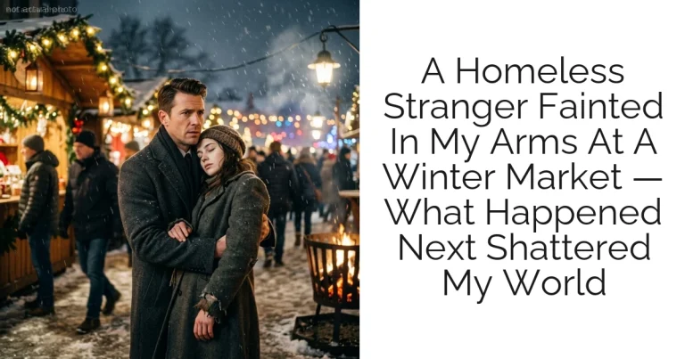 A Homeless Stranger Fainted In My Arms At A Winter Market — What Happened Next Shattered My World