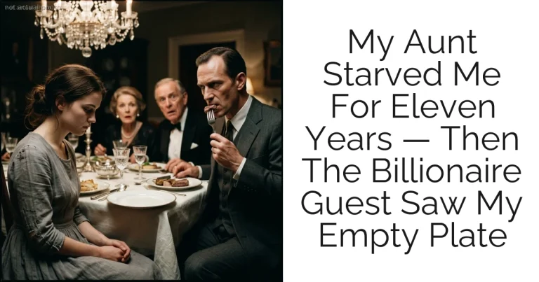 My Aunt Starved Me For Eleven Years — Then The Billionaire Guest Saw My Empty Plate